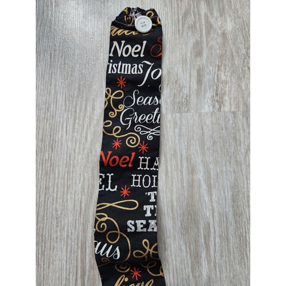 Handmade Christmas Holiday Black Stethoscope Cover Medical Nurse Accessory EUC - Picture 2 of 4